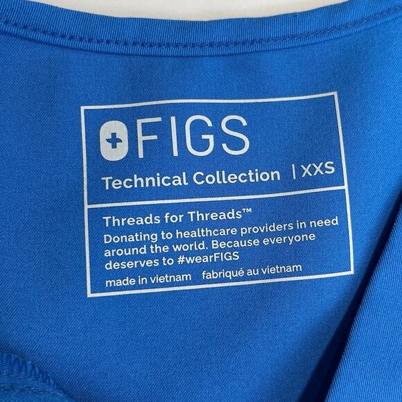 Figs Scrub Set Zamora Jogger Pants XSP Catarina Scrub Top XXS Capri Blue - Picture 7 of 16